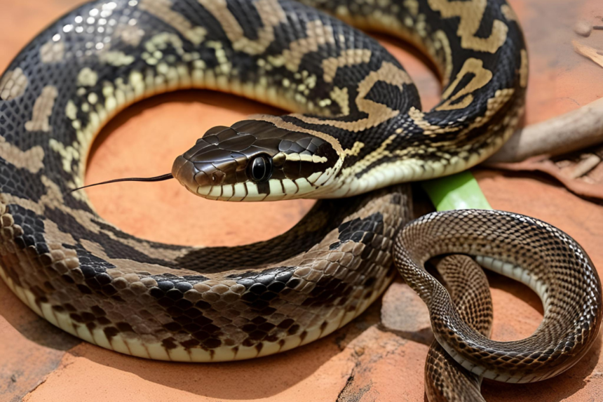 Black-eyed snake Papua New Guinea