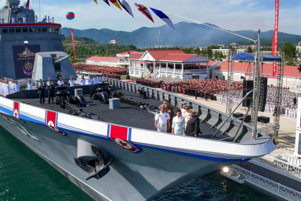 North Korea warship launch