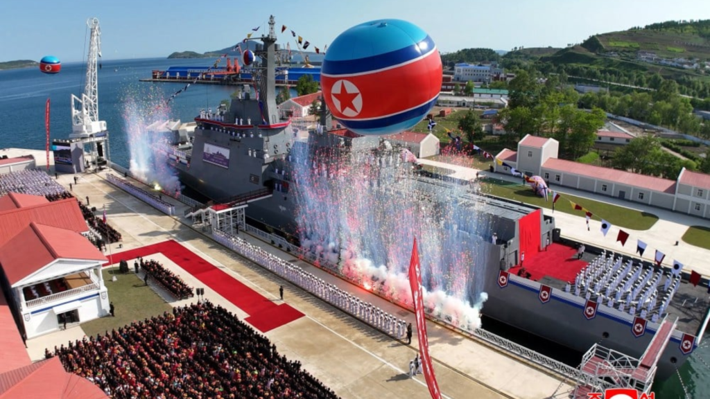 North Korea warship launch